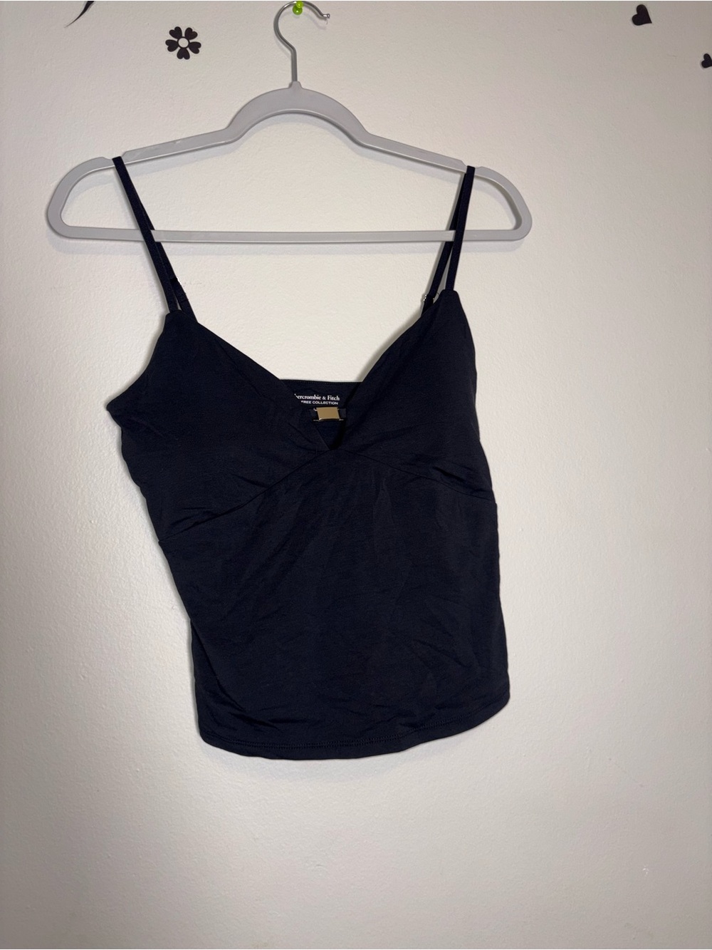 Abercrombie & Fitch Black Spaghetti-Strap V-Neck Camisole